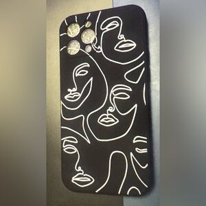 Apple IPhone 12 Pro Black and White Abstract Phone Case